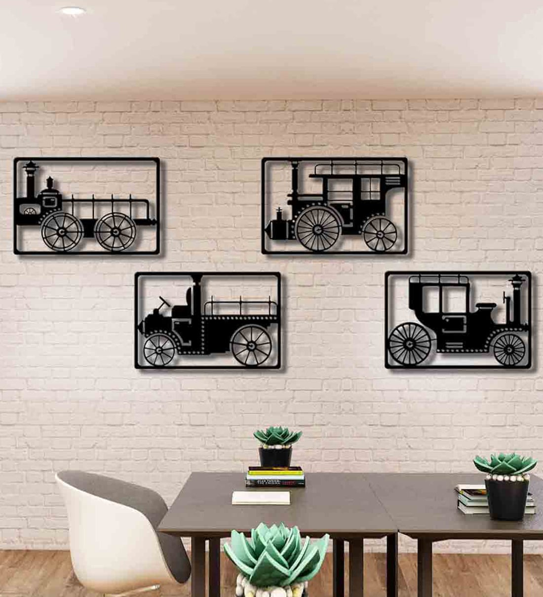 Buy black vintage metal classic carriage collection wall hanging art decor set of by vinoxo online