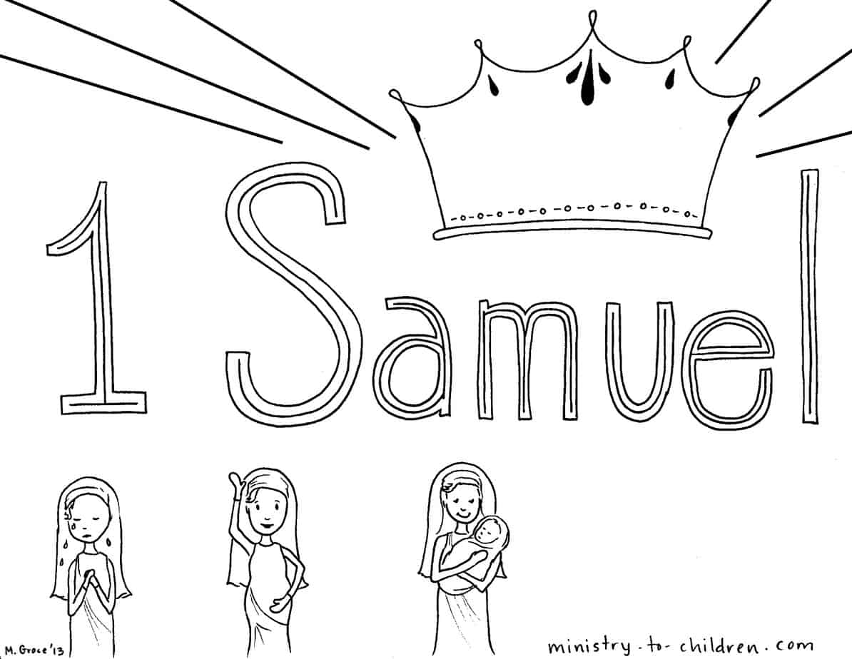 Book of samuel bible coloring page