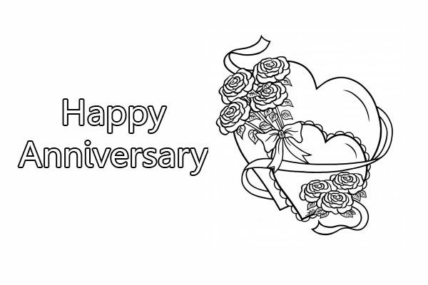 Happy anniversary printable coloring pages happy anniversary wedding anniversary pictures anniversary pictures