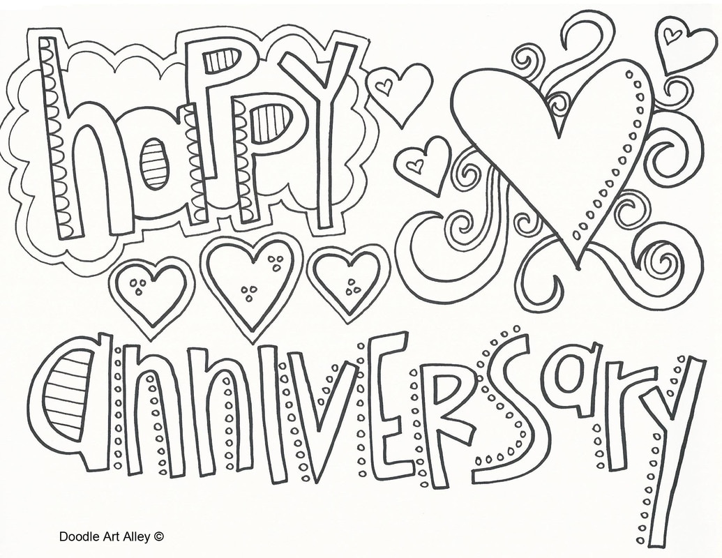 Anniversary coloring pages