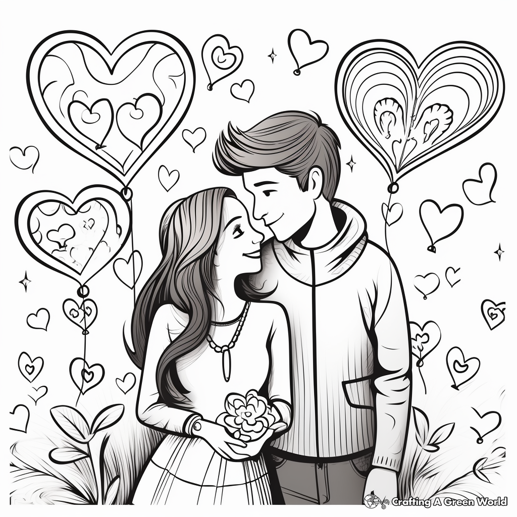 Happy anniversary coloring pages