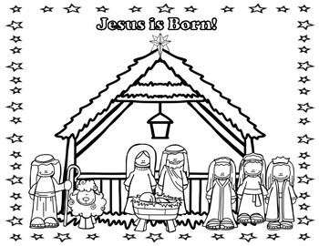 Happy birthday jesus coloring pages by miss ps prek pups tpt