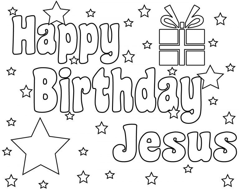 Happy birthday jesus coloring pages printable happy birthday jesus jesus coloring pages christmas coloring pages