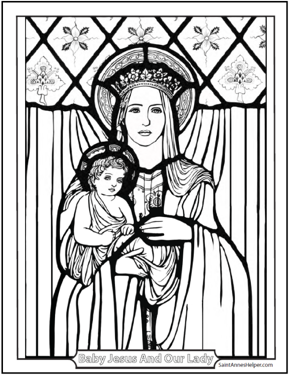 Mothers day coloring pages âïâï religious marian feast day cards