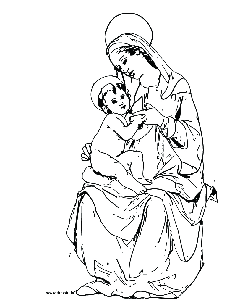 Mother mary coloring pages
