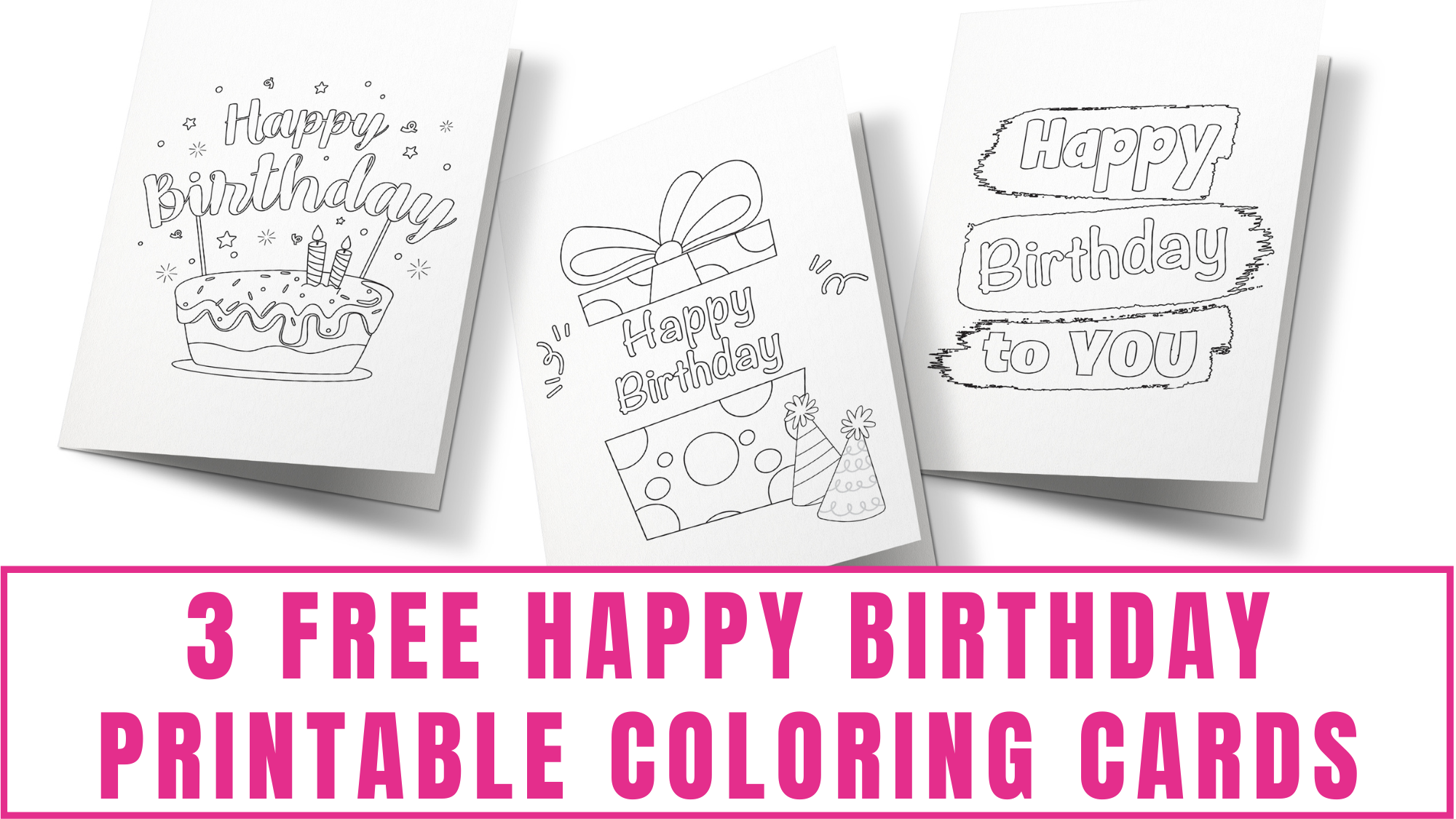 Free happy birthday printable coloring cards