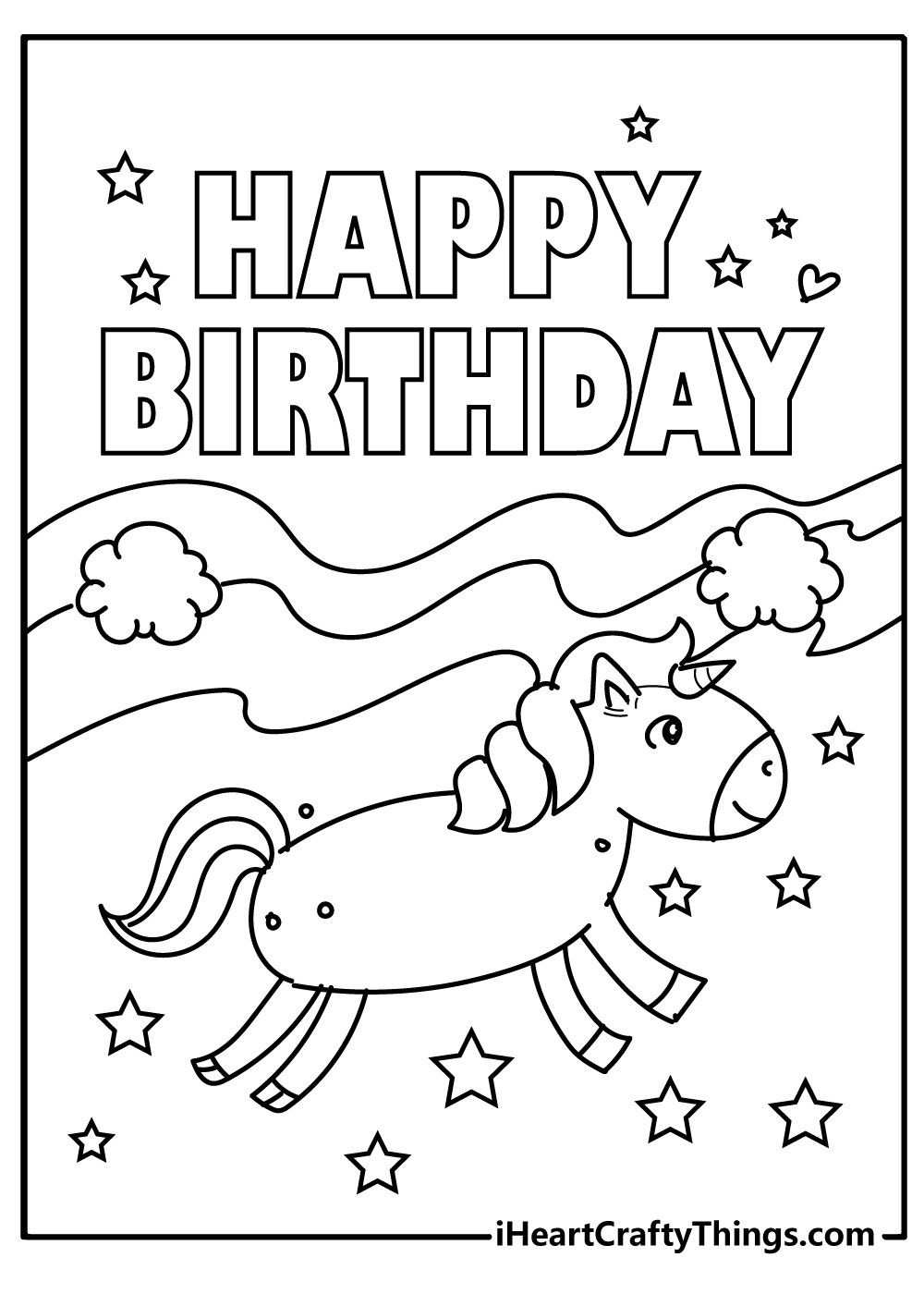 Happy birthday coloring pages free printables