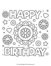 Happy birthday coloring pages â free printable pdf from