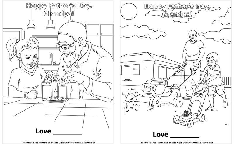 Fathers day free printable coloring page downloadable online template