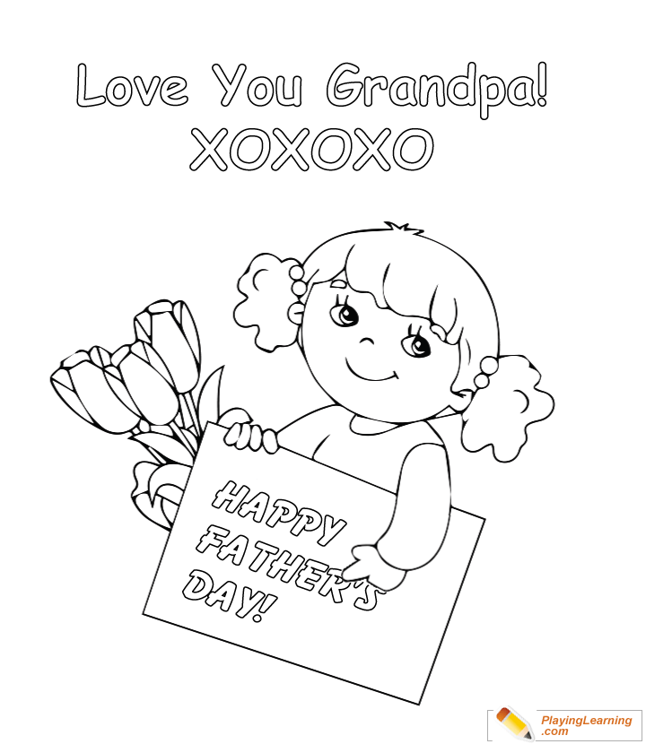 Happy fathers day grandpa coloring page free happy fathers day grandpa coloring page