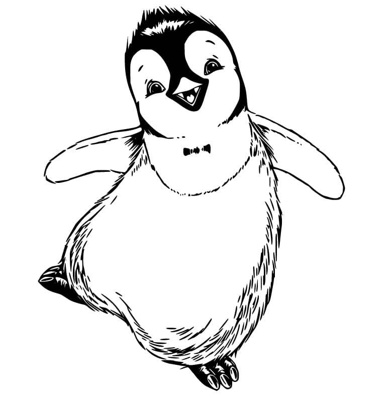 Happy feet coloring pages printable for free download