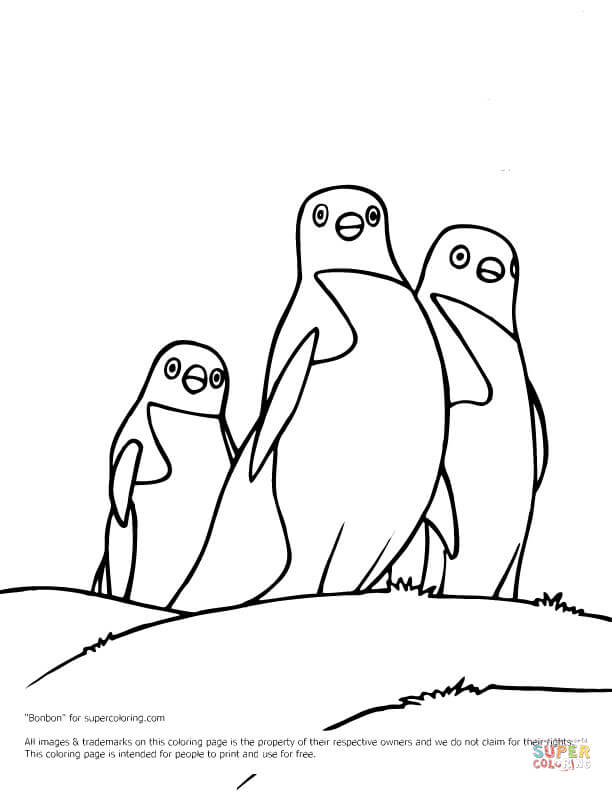 Happy feet penguins coloring page free printable coloring pages