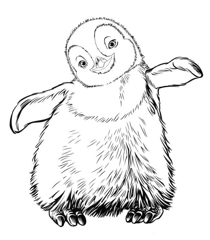 Coloring page happy feet