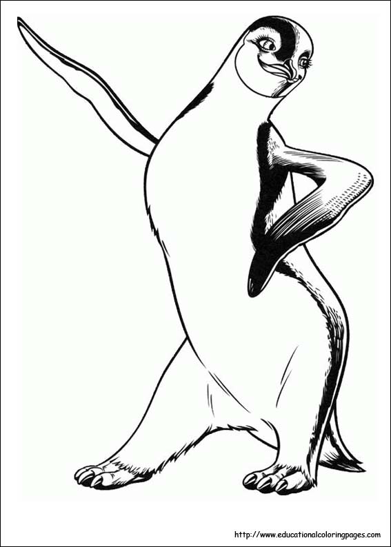 Happy feet coloring pages