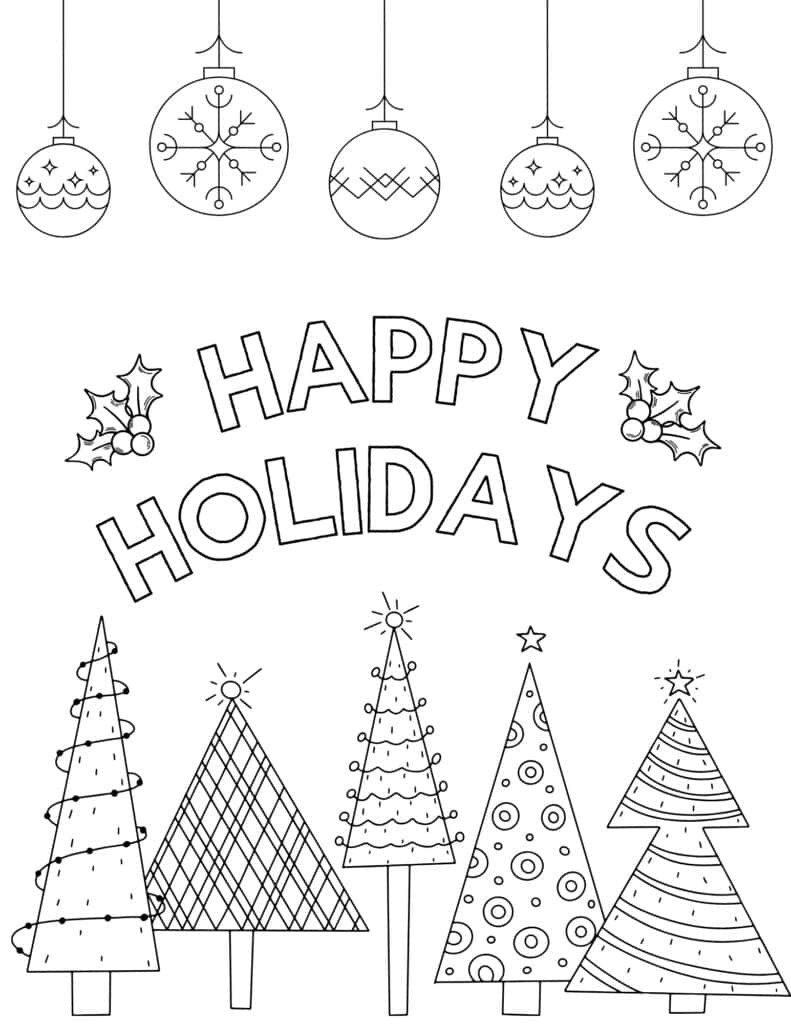 Free christmas coloring pages for kids