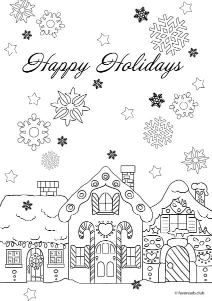 Christmas joy â happy holidays â favoreads coloring club