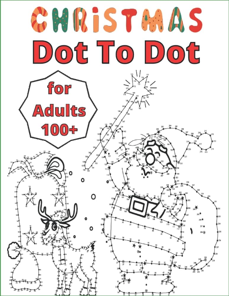 Christmas dot to dot for adults large print hard extreme christmas dot to dot puzzle book