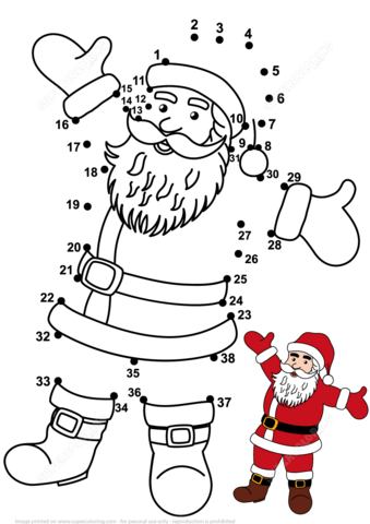 Christmas dot to dots connect the dots worksheets