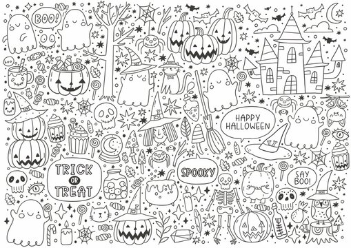 Halloween coloring pages images â browse photos vectors and video