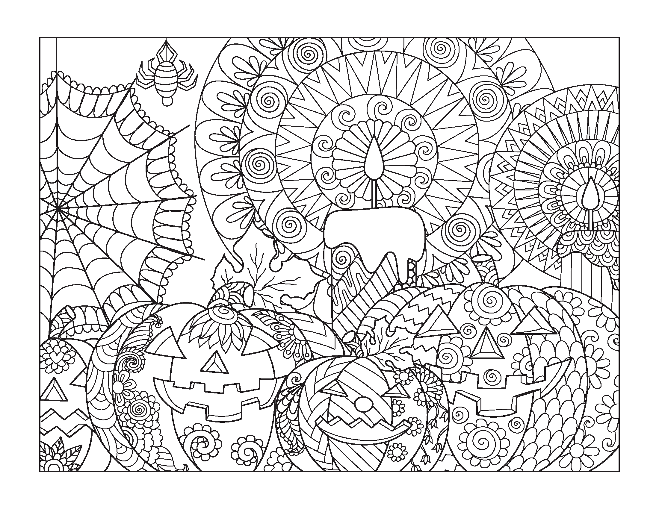 Halloween coloring pages for older kids