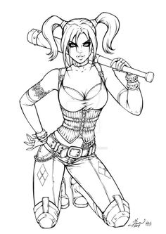 Harley quinn coloring pages