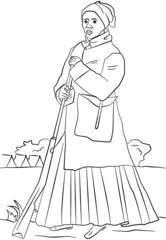 Harriet tubman coloring page free printable coloring pages