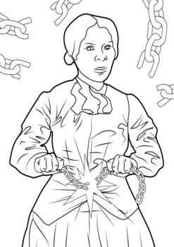 Harriet tubman coloring page black history month womens history