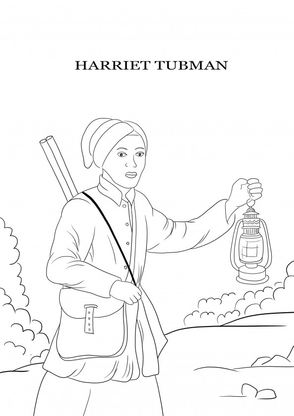 Harriet tubman is free to print and simple