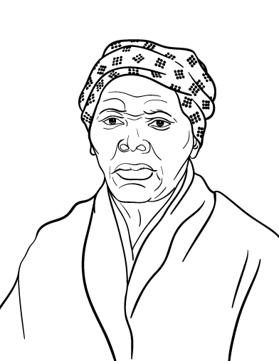 Free harriet tubman coloring page