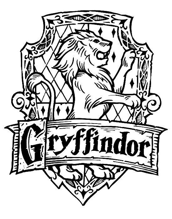 Gryffindor colouring pages