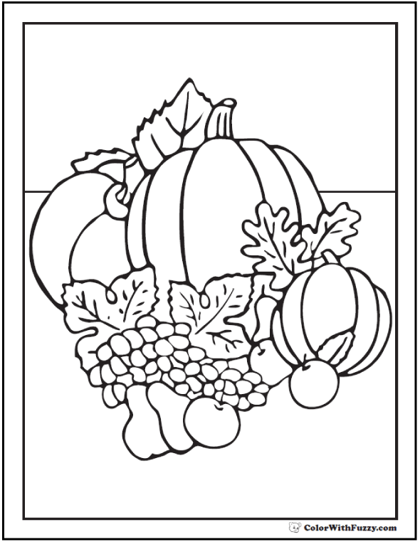 Harvest coloring page customizable pdfs