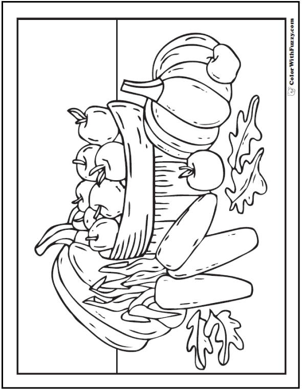 Harvest coloring pages customizable pdfs