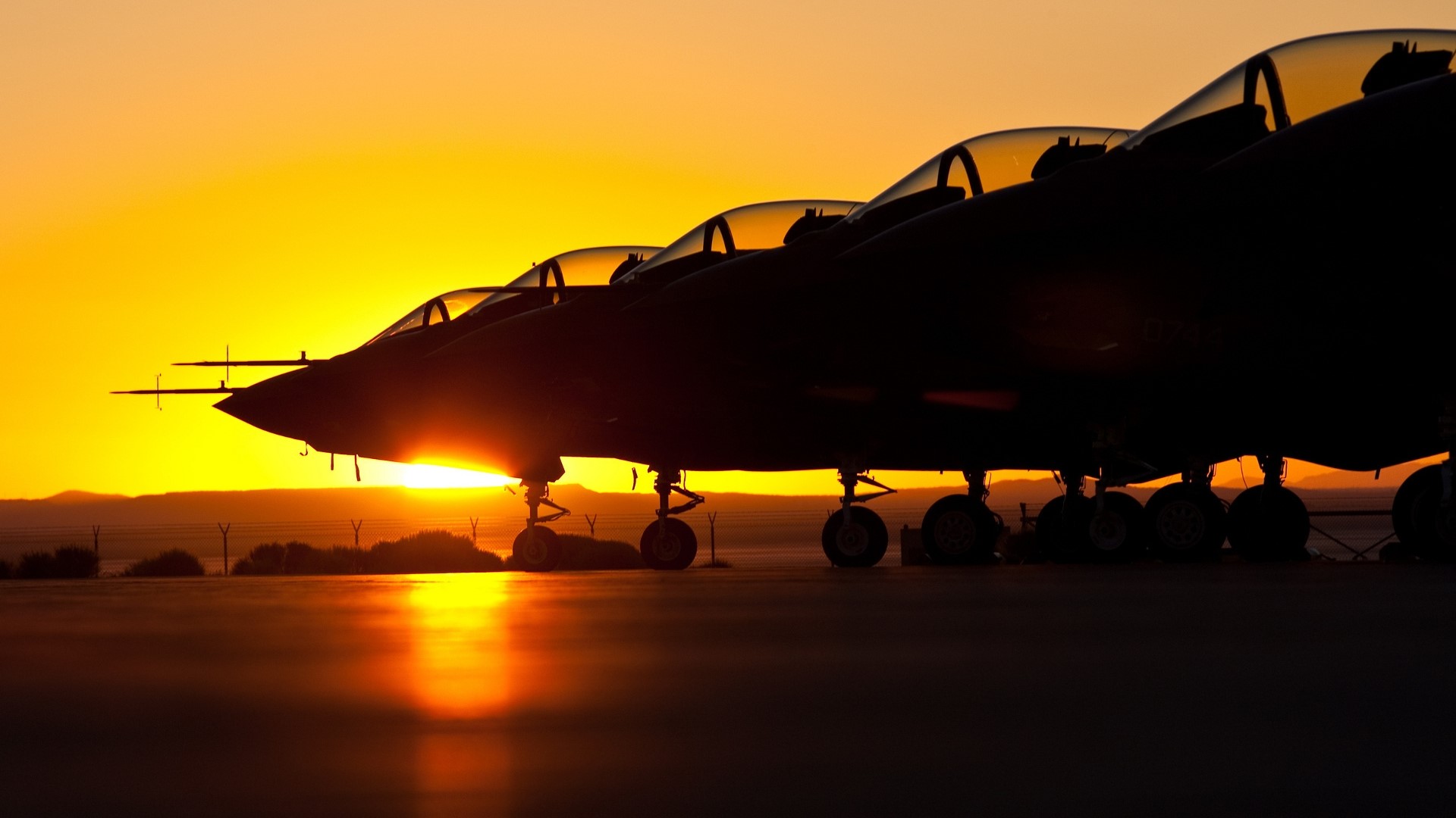 Hd fighter jets at sunset