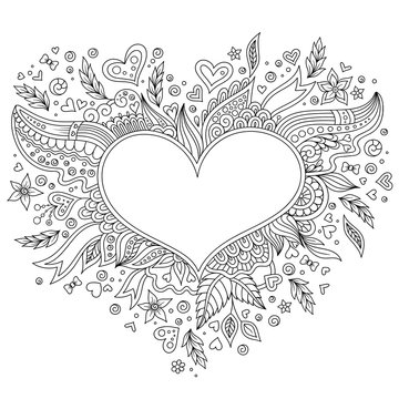 Adult coloring page heart images â browse photos vectors and video