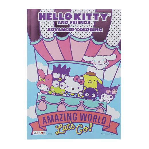 Hello kitty and friends advanced coloring book five below let go have fun