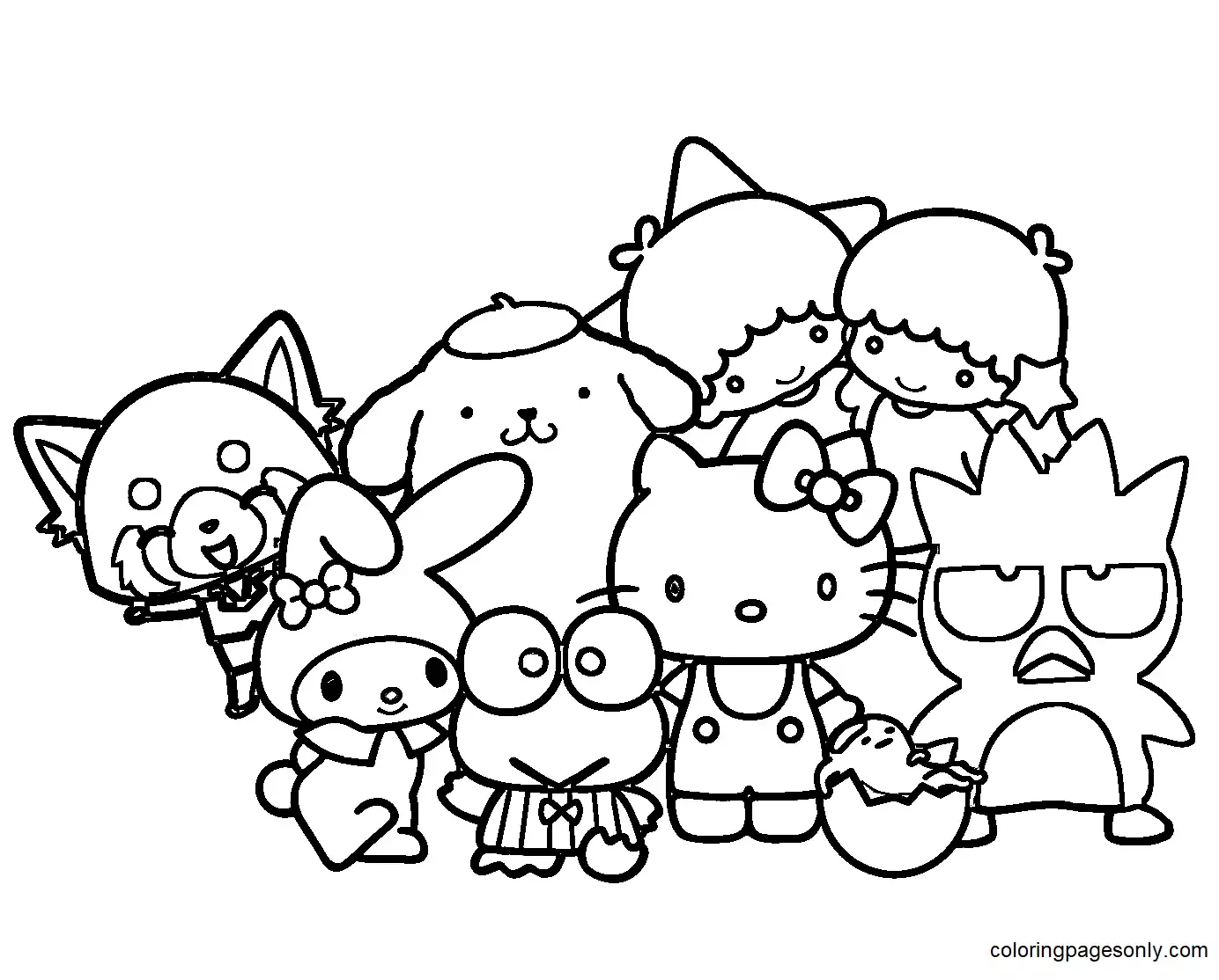 Sanrio characters coloring pages hello kitty colouring pages kitty coloring hello kitty coloring