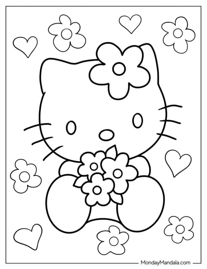 Cute And Sweet Hello Kitty Coloring Pages  Hello kitty colouring pages, Hello  kitty coloring, Kitty coloring
