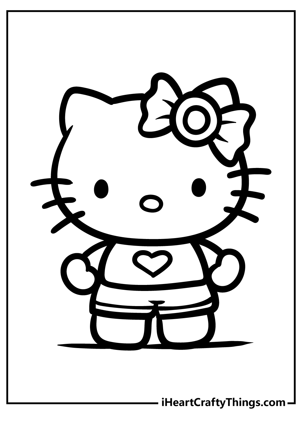 Hello kitty coloring pages free printables