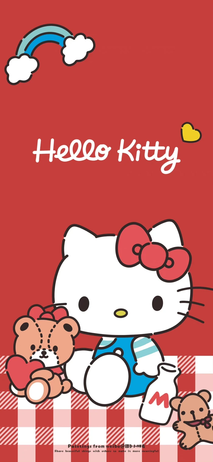 Â be positive â â hello kitty wallpapers