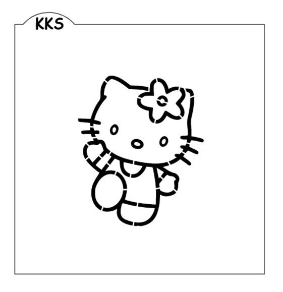 Paint your own cookie kitty stencil â krazy kreationz sweets