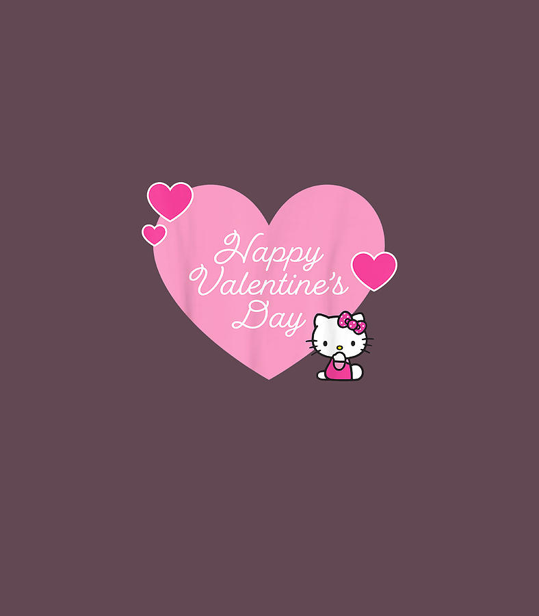 Hello kitty happy valentines day digital art by cayleq josie
