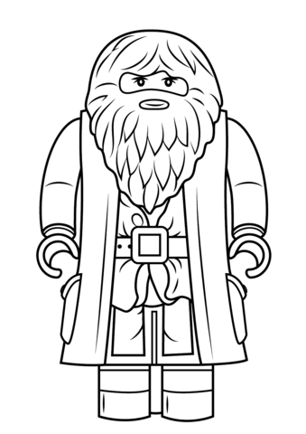 Lego rubeus hagrid minifigure coloring page free printable coloring pages