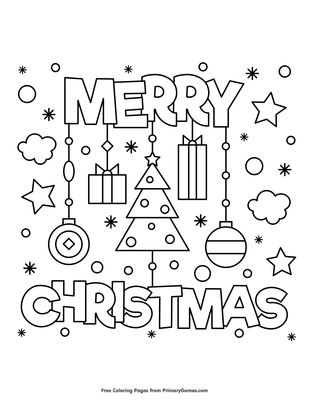 Merry christmas coloring page â free printable pdf from