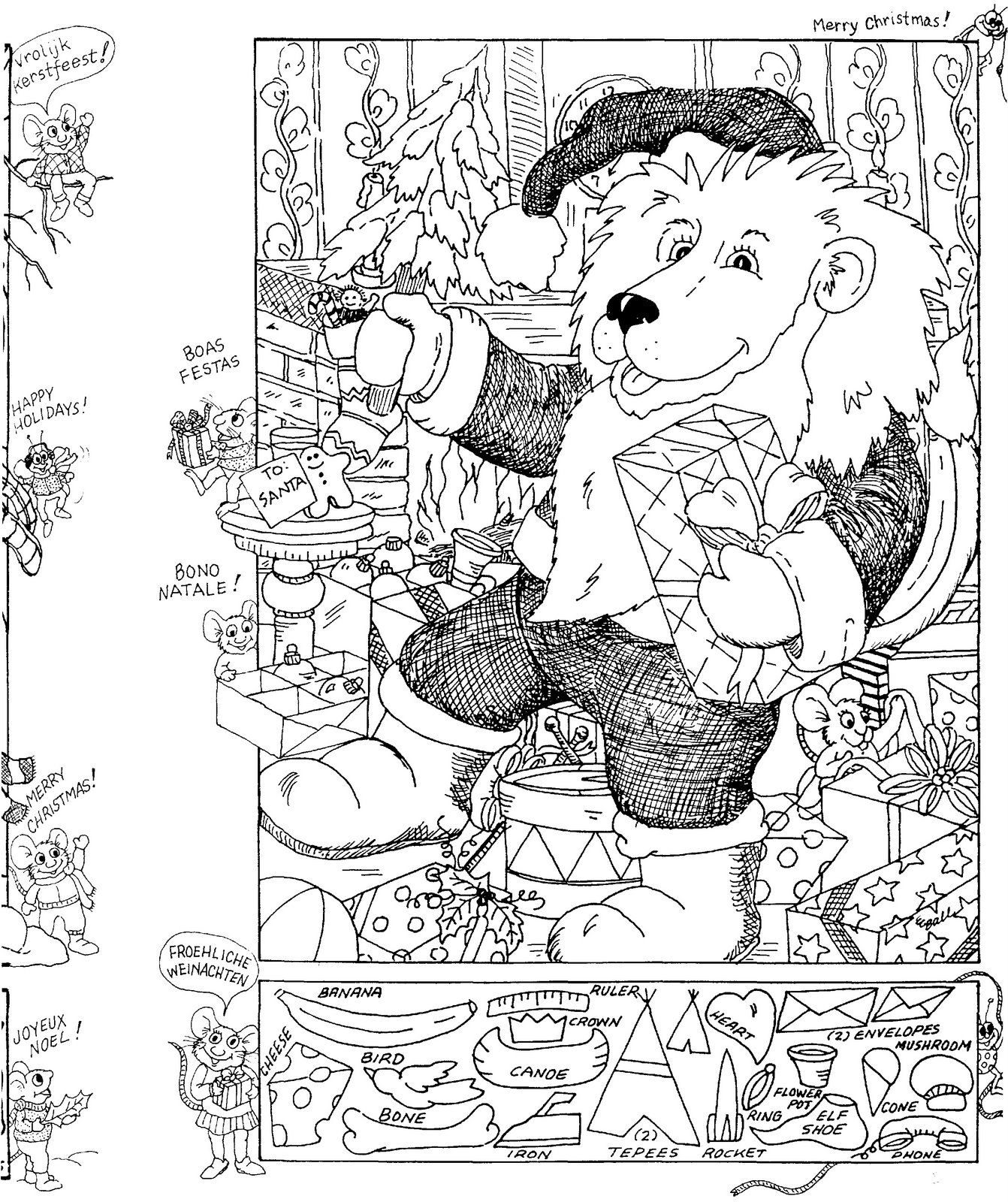 Joyful moments with donna j shepherd christmas hidden picture puzzlecoloring page hidden picture puzzles hidden pictures picture puzzles