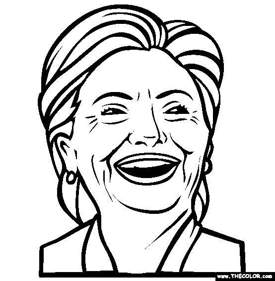 Hillary clinton coloring page free hillary clint