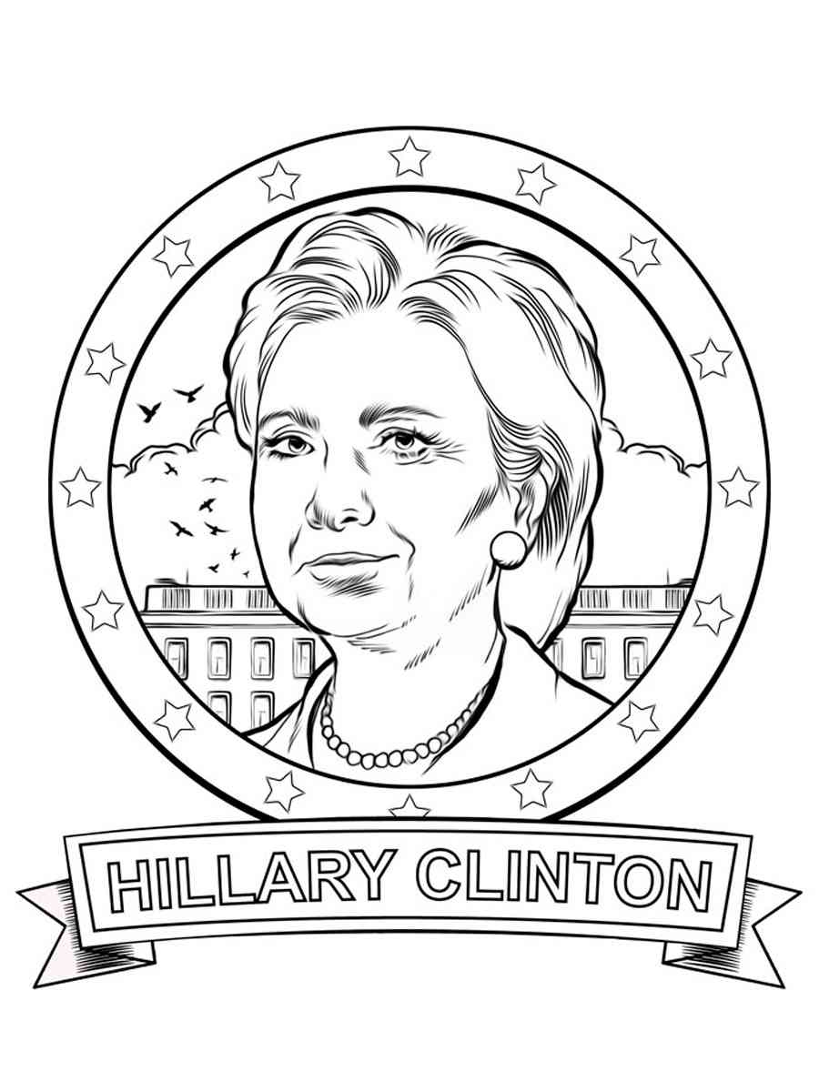 Hillary clinton coloring pages