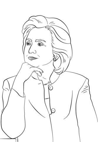Hillary clinton coloring page free printable coloring pages