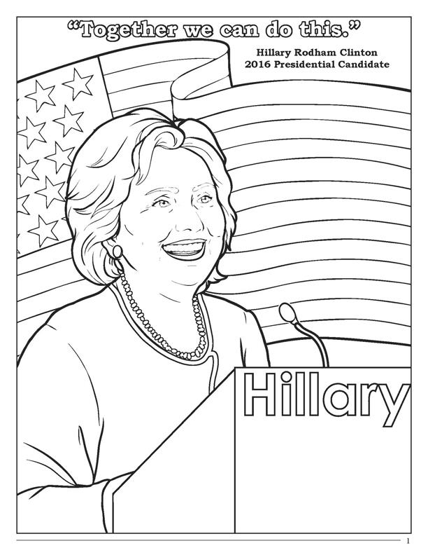 Hillary clinton coloring book ic