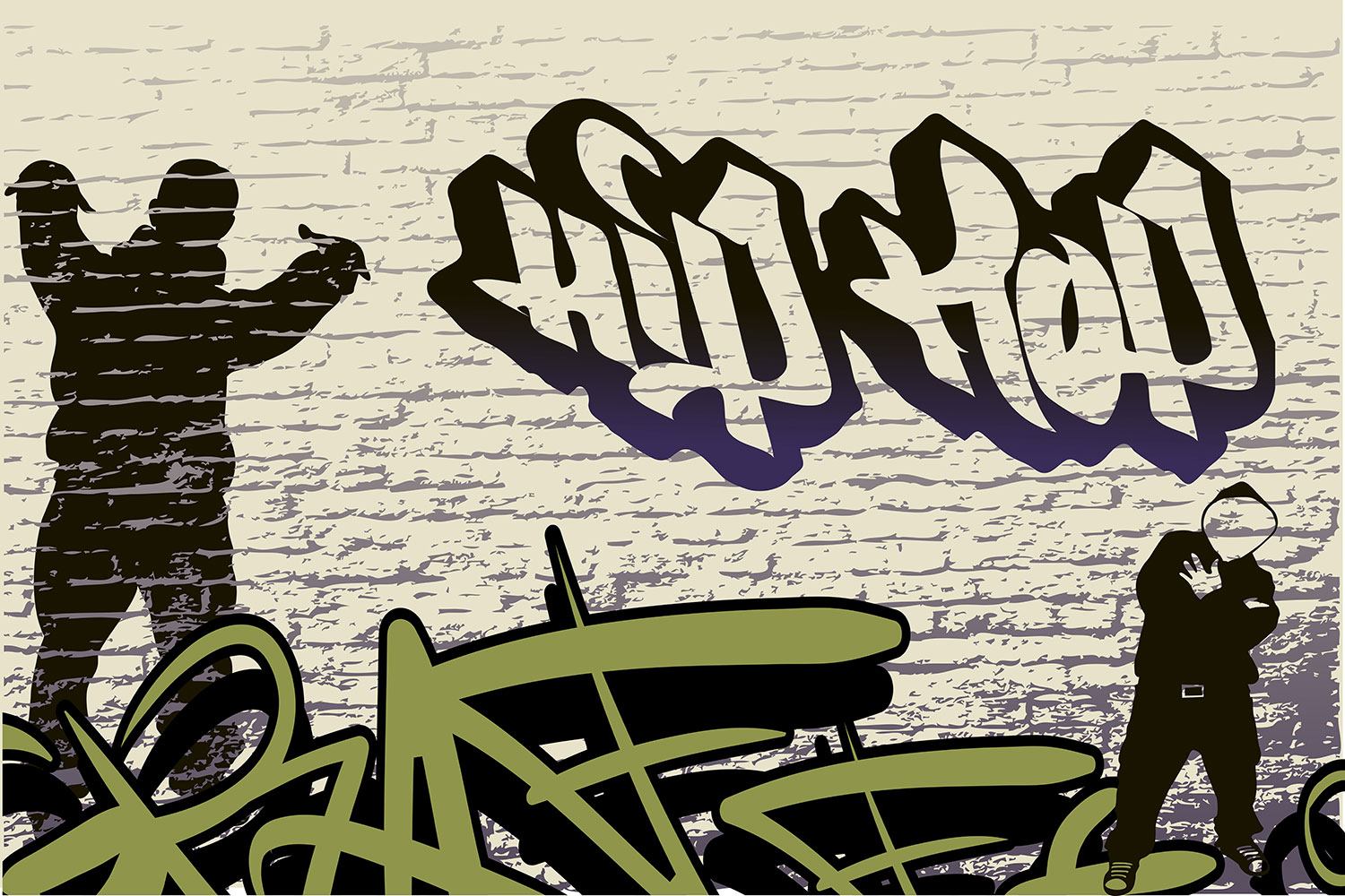 Photo wallpaper graffiti hip hop