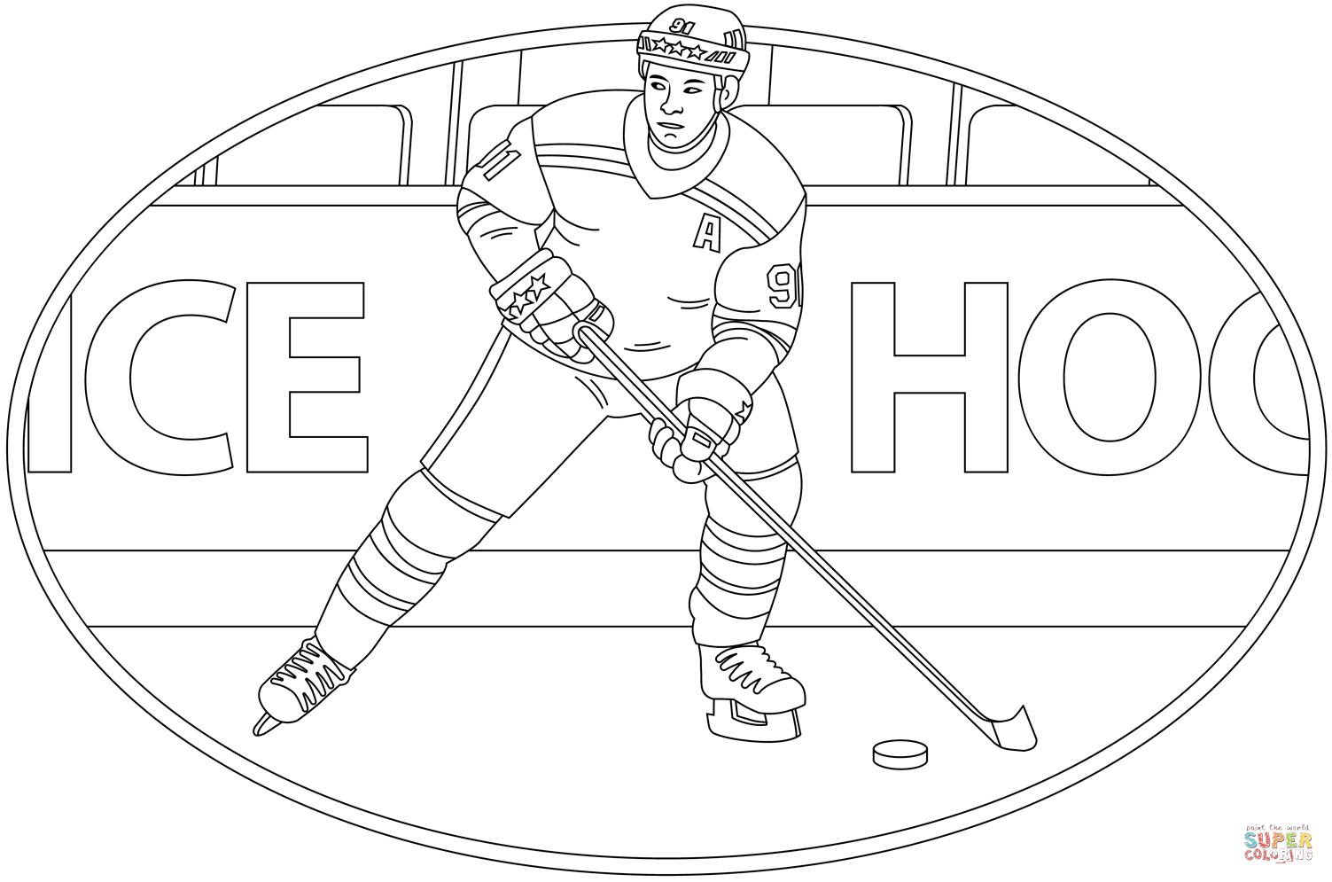 Hockey coloring page free printable coloring pages